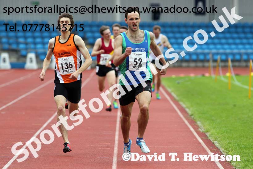 Mens  senior 800 metres, Northern Senior and Under-20s Track and Field Champs., Manchester. Photo: David T. Hewitson/Sports for All Pics